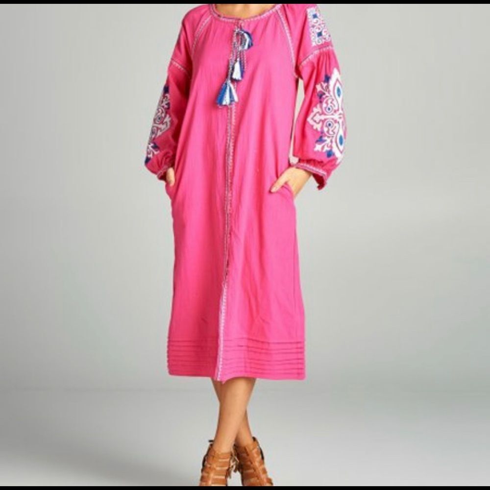 Velzera boho embroidered dress or Kimono